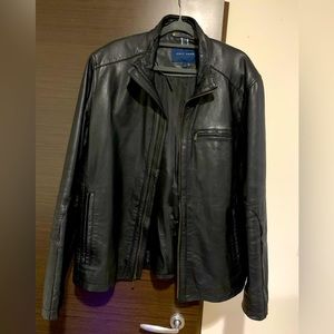 Cole Haan Black Men’s Leather Jacket (Size L)
